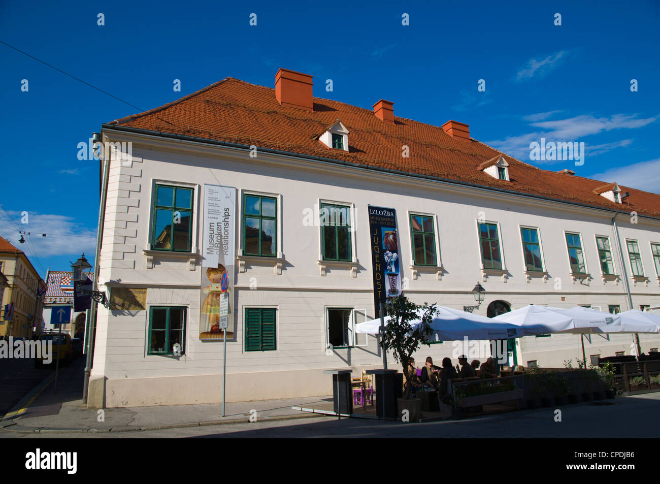 Musée de relations brisées exterior Katarinin trg square Gradec la vieille ville Zagreb Croatie Europe Banque D'Images