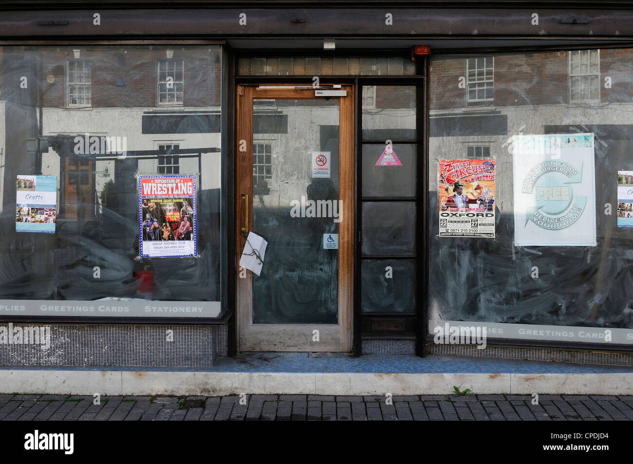 Atelier fermé dans un centre-ville. Wantage, Oxfordshire, UK. Banque D'Images