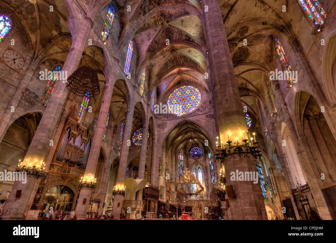 L'Espagne, Îles Baléares, Majorque, Palma de Majorque, la cathédrale (La Seu) Banque D'Images