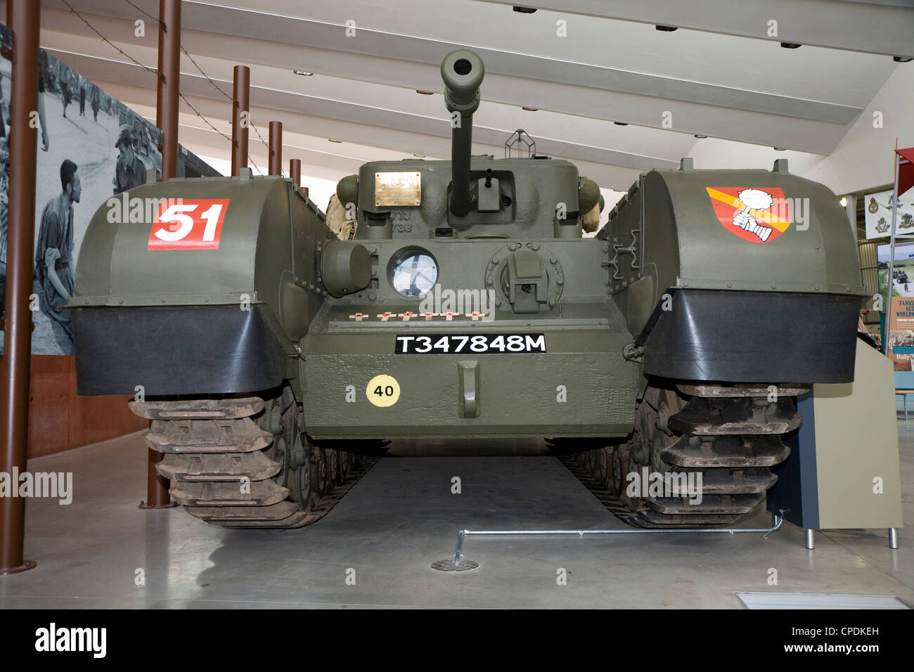 La Churchill Mark VII tank la pièce à l'affiche au Musée de la cuve, Bovington, dans le Dorset. UK. Banque D'Images