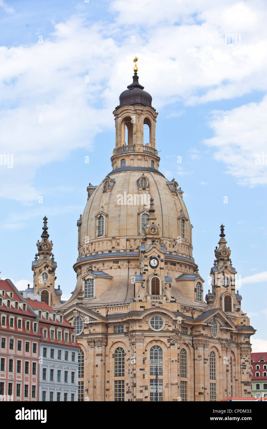 La Frauenkirche à Dresde, Saxe, Allemagne, Europe Banque D'Images