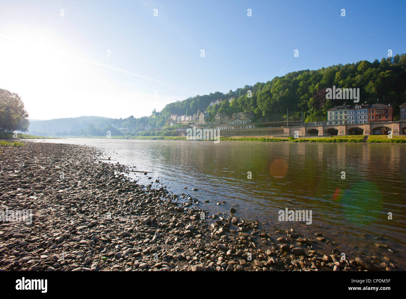 Elbe, la Suisse Saxonne, Saxe, Allemagne, Europe Banque D'Images