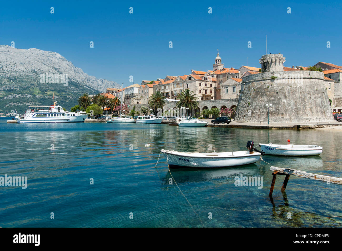 Port de l'île de Korcula, Croatie, Europe Banque D'Images