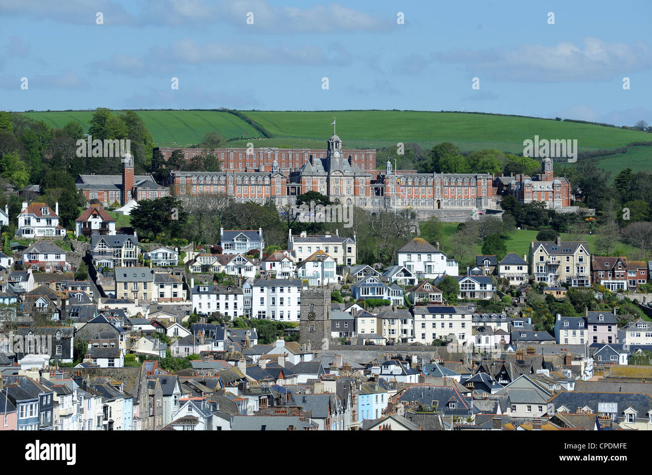 Dartmouth Devon Royaume-Uni montrant le Royal Naval College en haut Banque D'Images