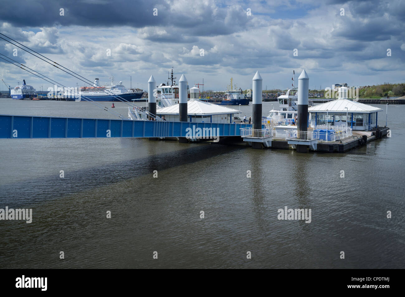 Les Boucliers Ferry terminal à South Shields sur le fleuve Tyne. Banque D'Images