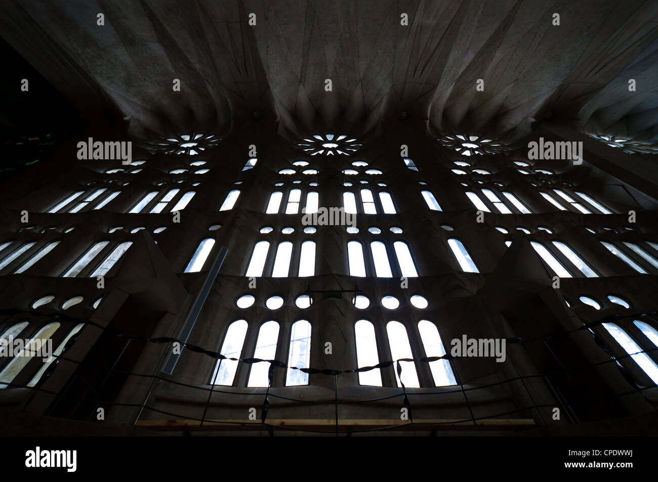 L'architecture de la cathédrale Sagrada Familia. Chef d'oeuvre de l'architecte moderniste Antoni Gaudí. Barcelone, Espagne. Banque D'Images