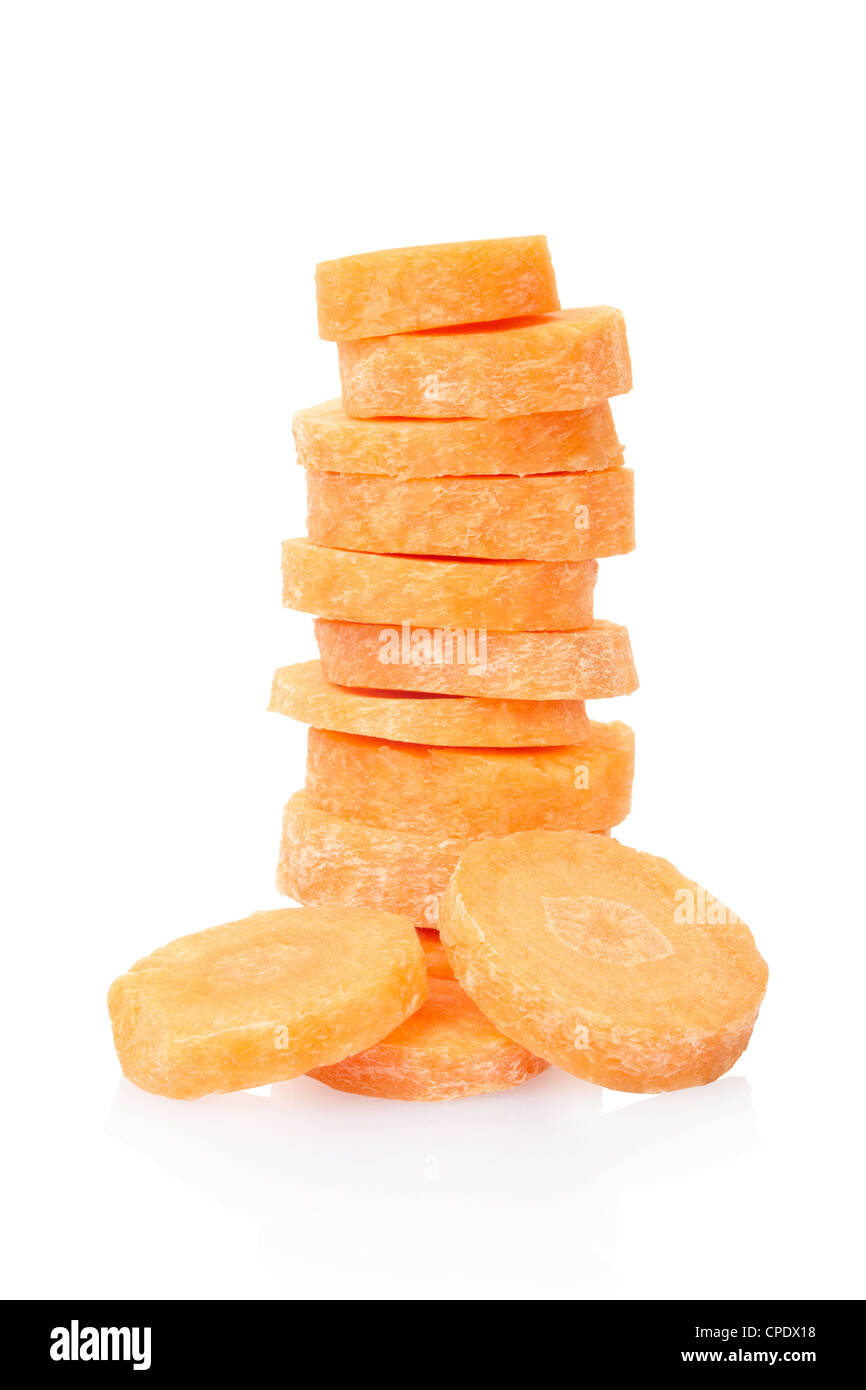 Pile de carottes tranchées Banque D'Images