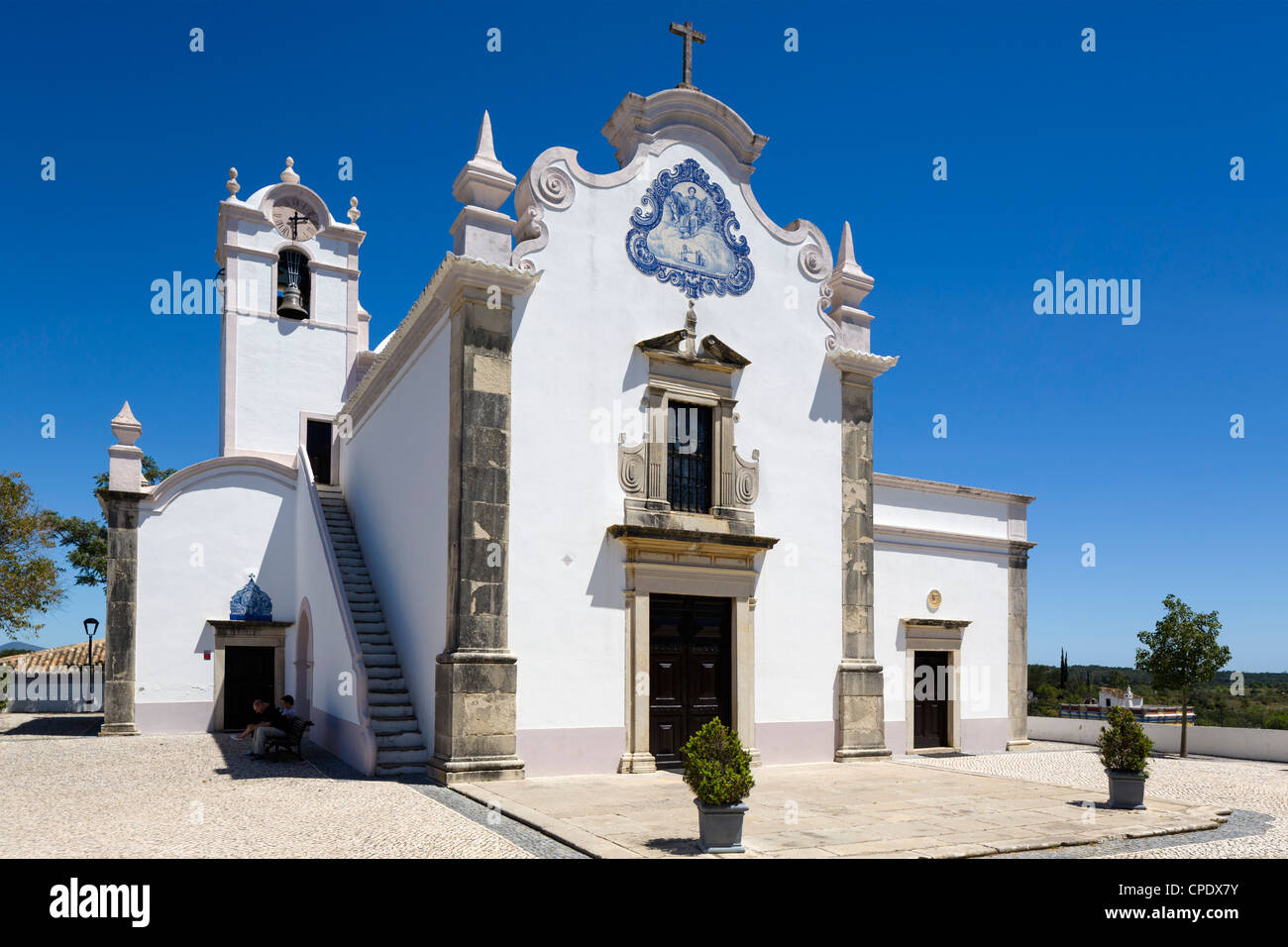 Le Xviiième siècle Église de Sao Laurenco, Almancil, Algarve, Portugal Banque D'Images