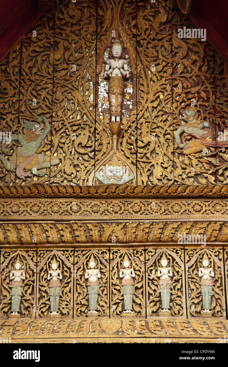 Elk208-6178v Thaïlande, Phrae, Wat Luang, viharn, détail Banque D'Images