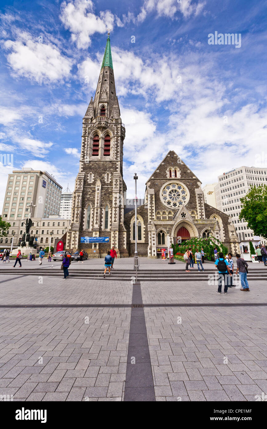 Place de la cathédrale Christchurch Nouvelle Zélande Banque D'Images