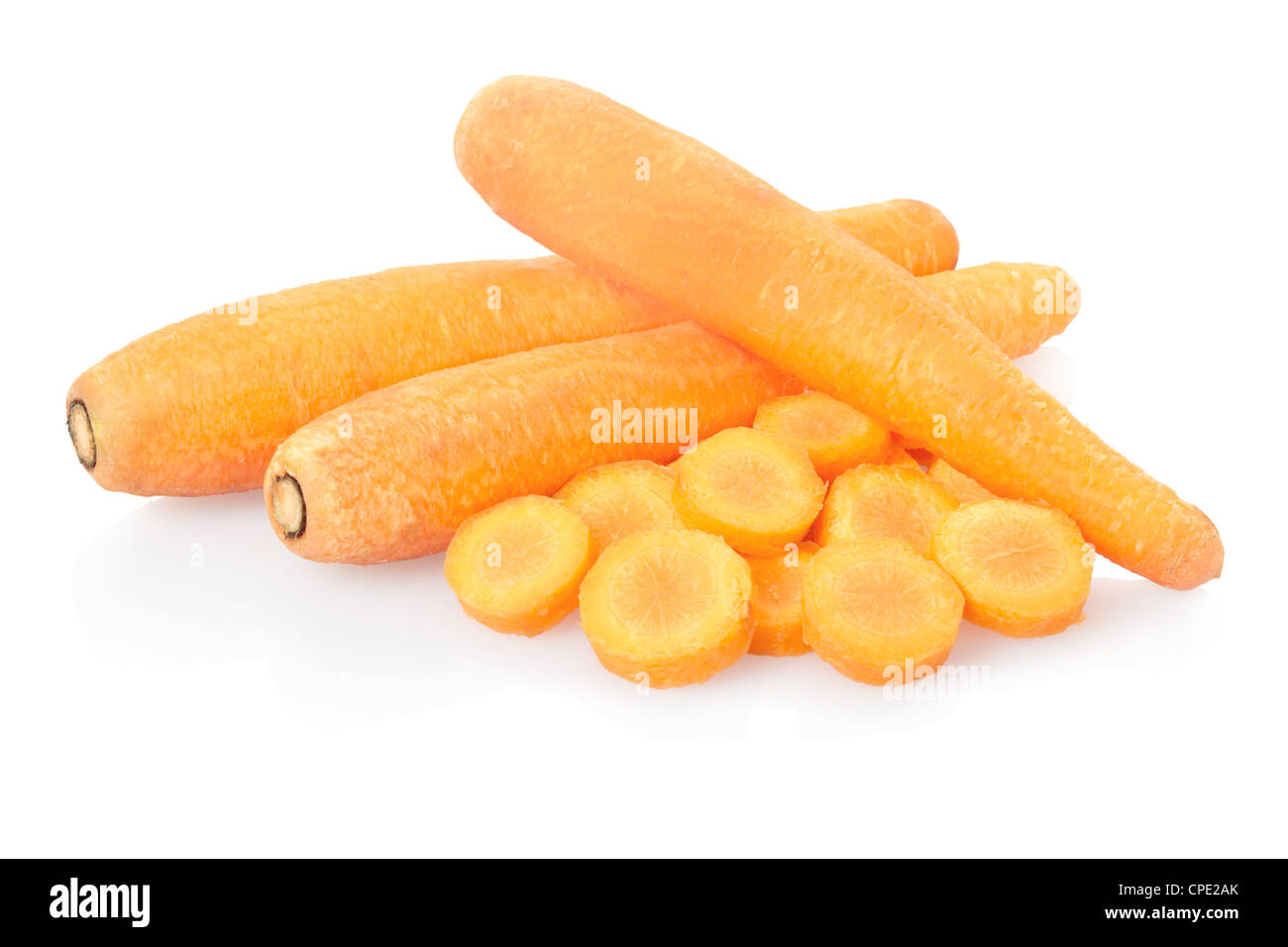 Des carottes et des tranches Banque D'Images