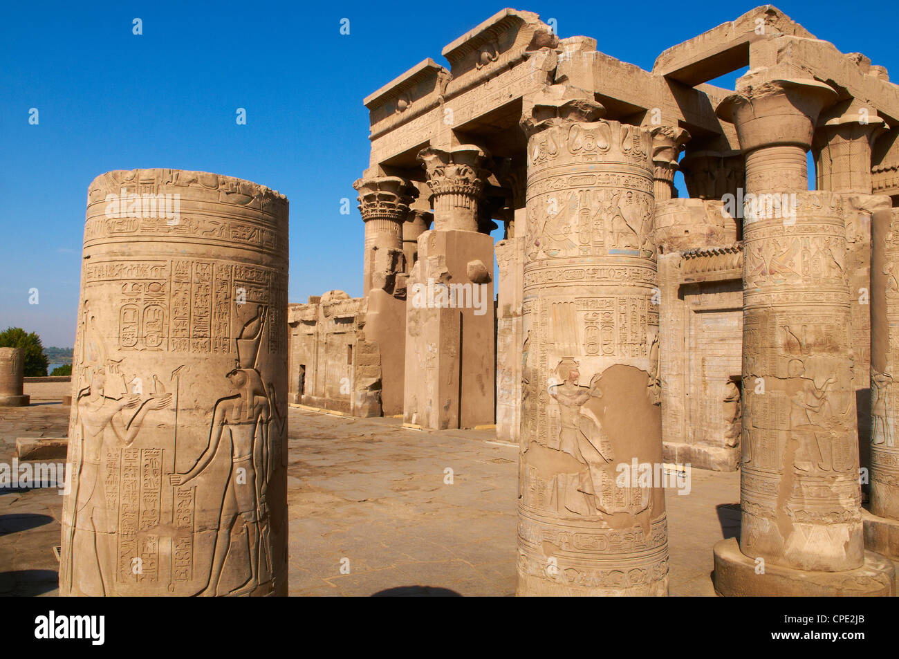 Temple de Sobek et Haroeris, Kom Ombo, Egypte, Afrique du Nord, Afrique Banque D'Images