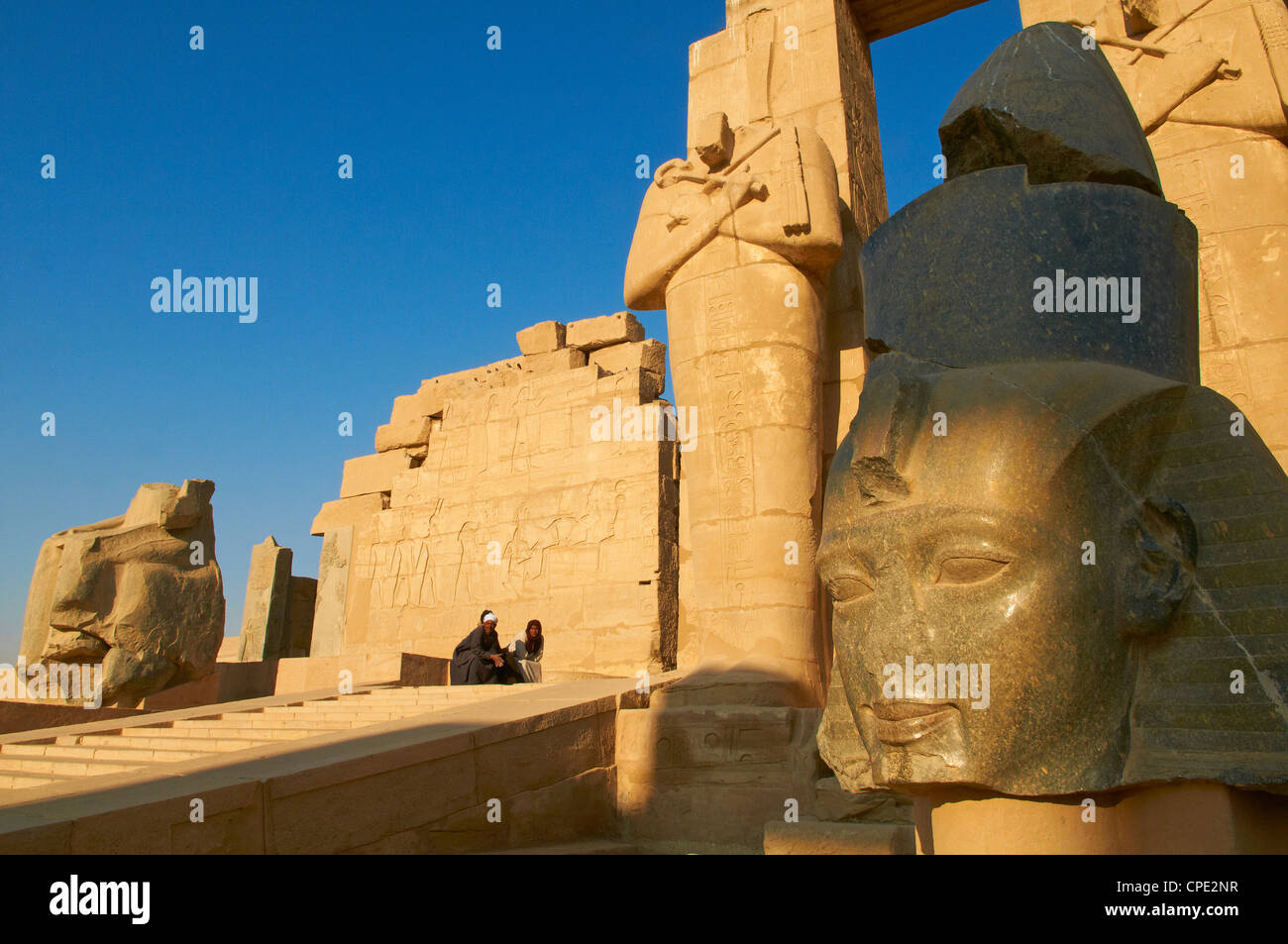 Ramesseum Temple, rive ouest du Nil, à Thèbes, Site du patrimoine mondial de l'UNESCO, l'Égypte, l'Afrique du Nord, Afrique Banque D'Images