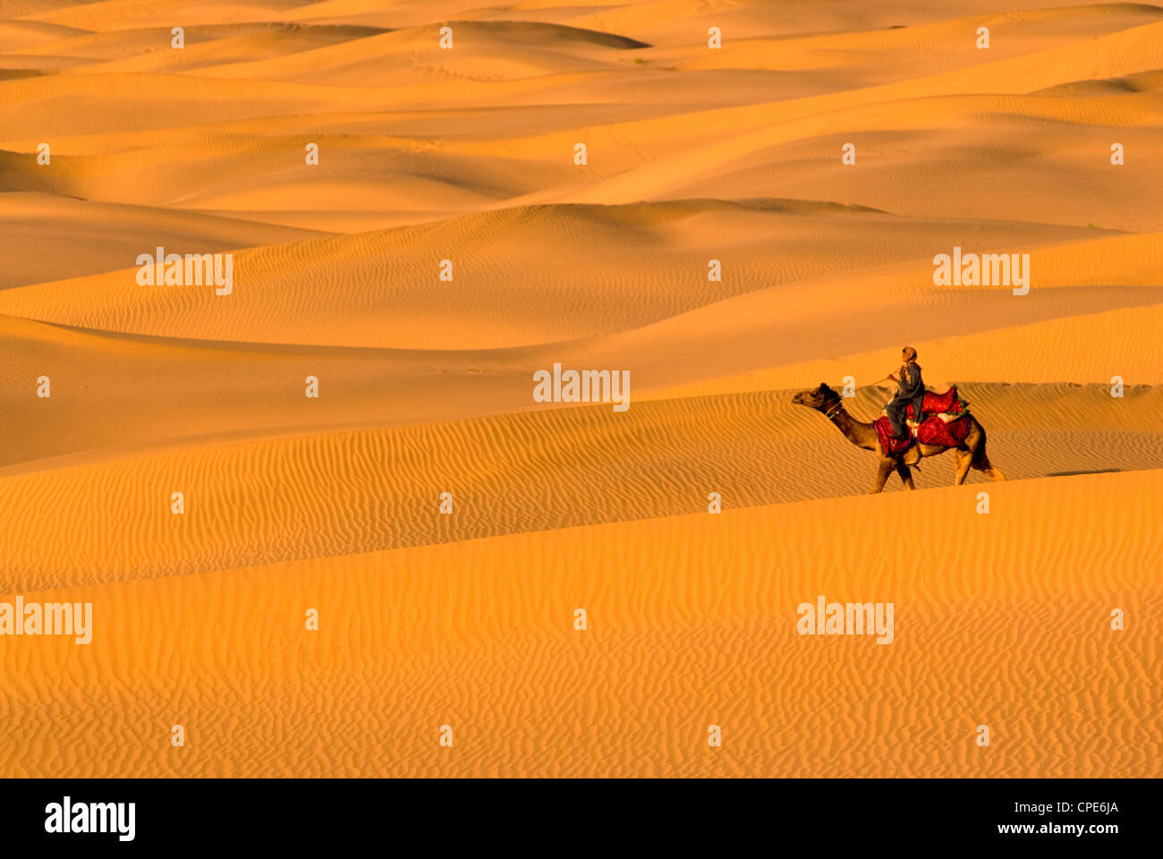 Sam Sand Dunes, Rajasthan, Inde, Asie Banque D'Images