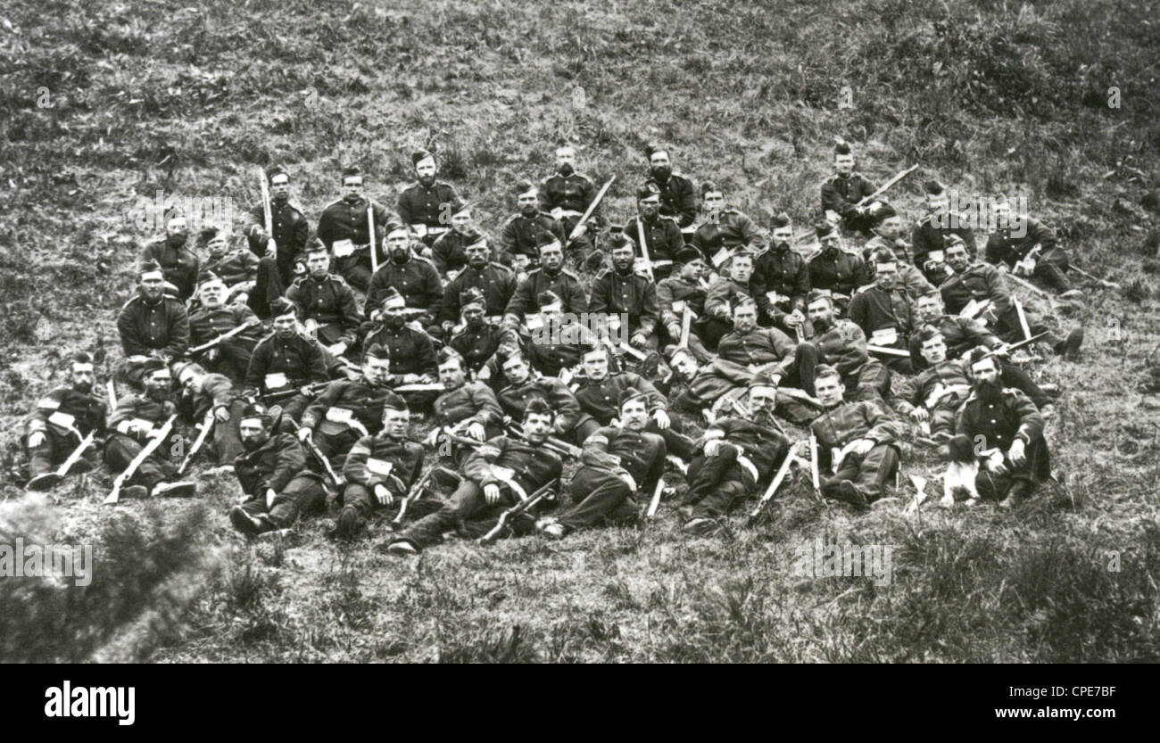 L'RORKE DRIFT Certains des survivants de la compagnie B 2e/24e South Wales Borderers à la fin de janvier 1879 Banque D'Images