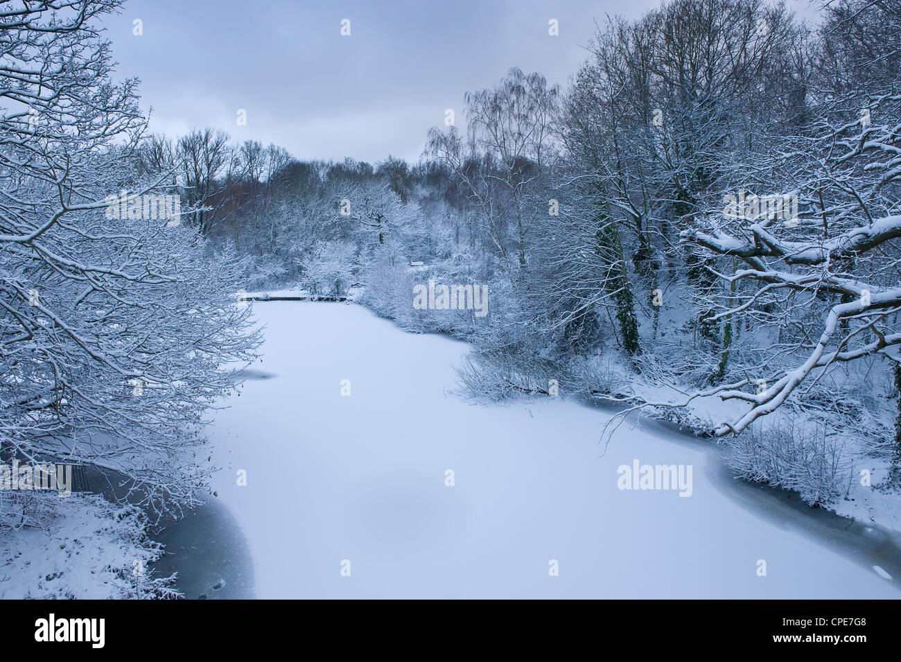 Hampstead Heath en hiver, au nord de Londres, Angleterre, Royaume-Uni, Europe Banque D'Images