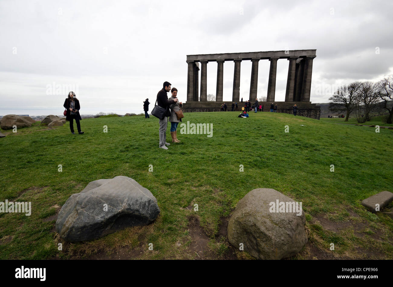 Le Monument d'Édimbourg Édimbourg est 'honte' sur Calton Hill au centre d'Édimbourg, en Écosse. Banque D'Images