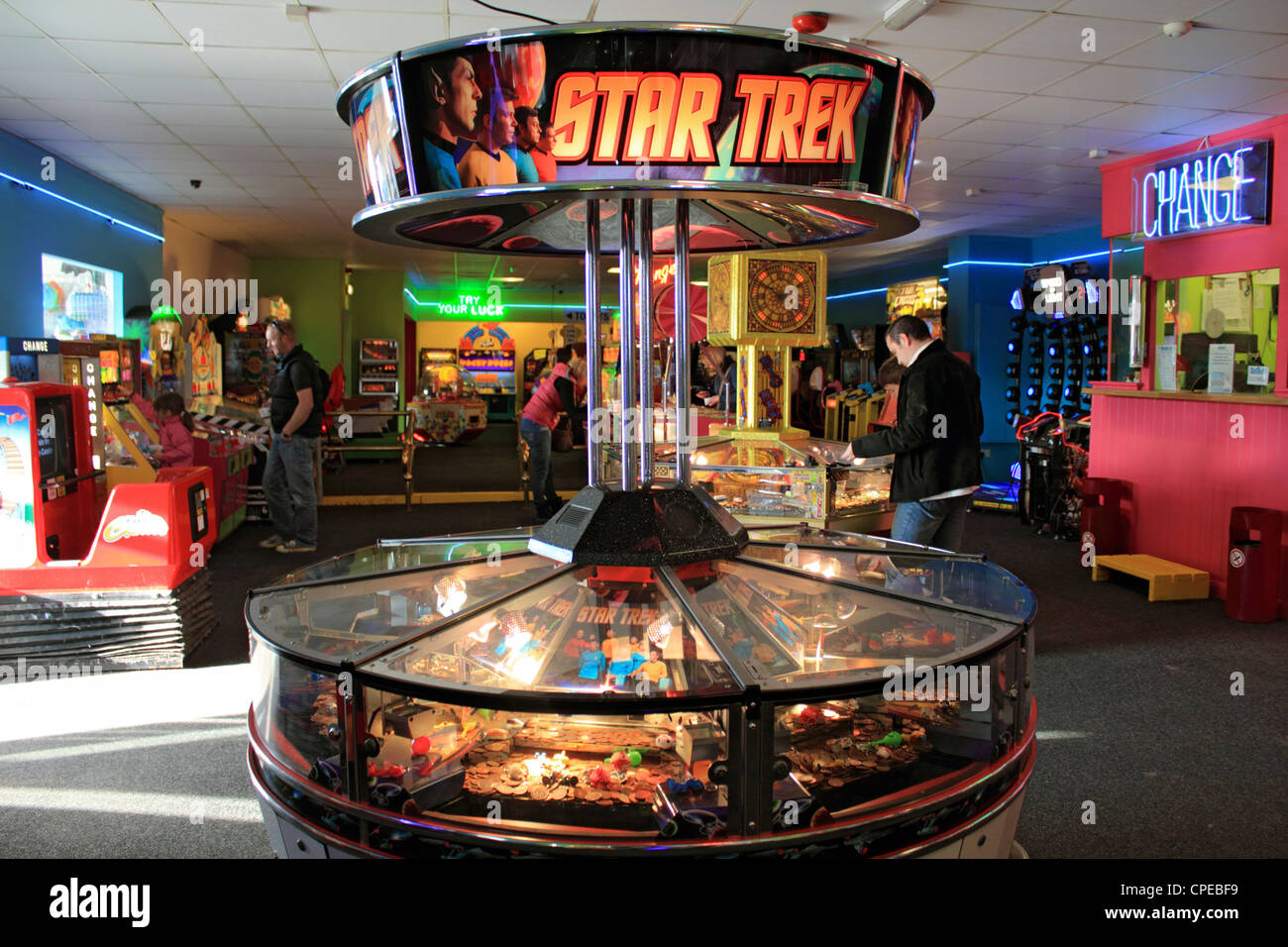 Jeu d'arcade Star trek sur la jetée à Southwold Suffolk Angleterre UK Banque D'Images