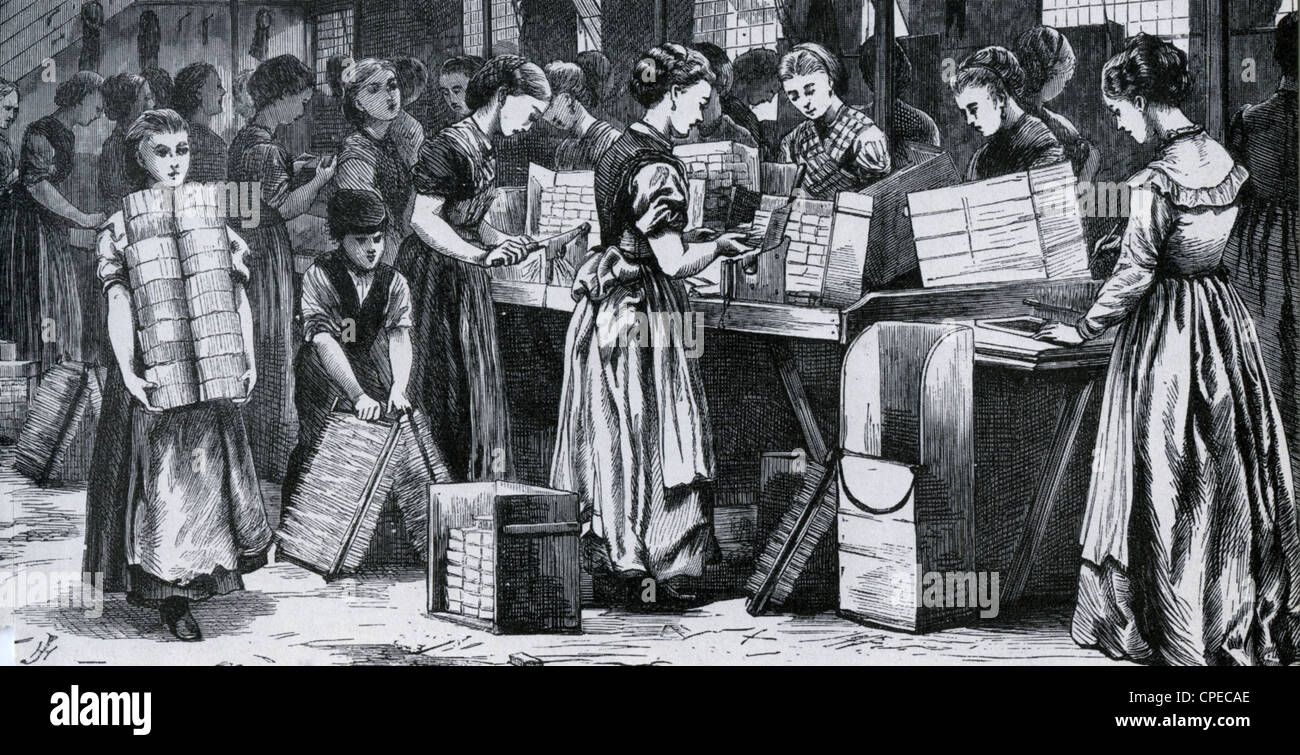 MATCH FACTORY DANS L'EAST END londonien sur 1880 Banque D'Images MATCH FACTORY DANS L'EAST END londonien sur 1880 Banque D'Images