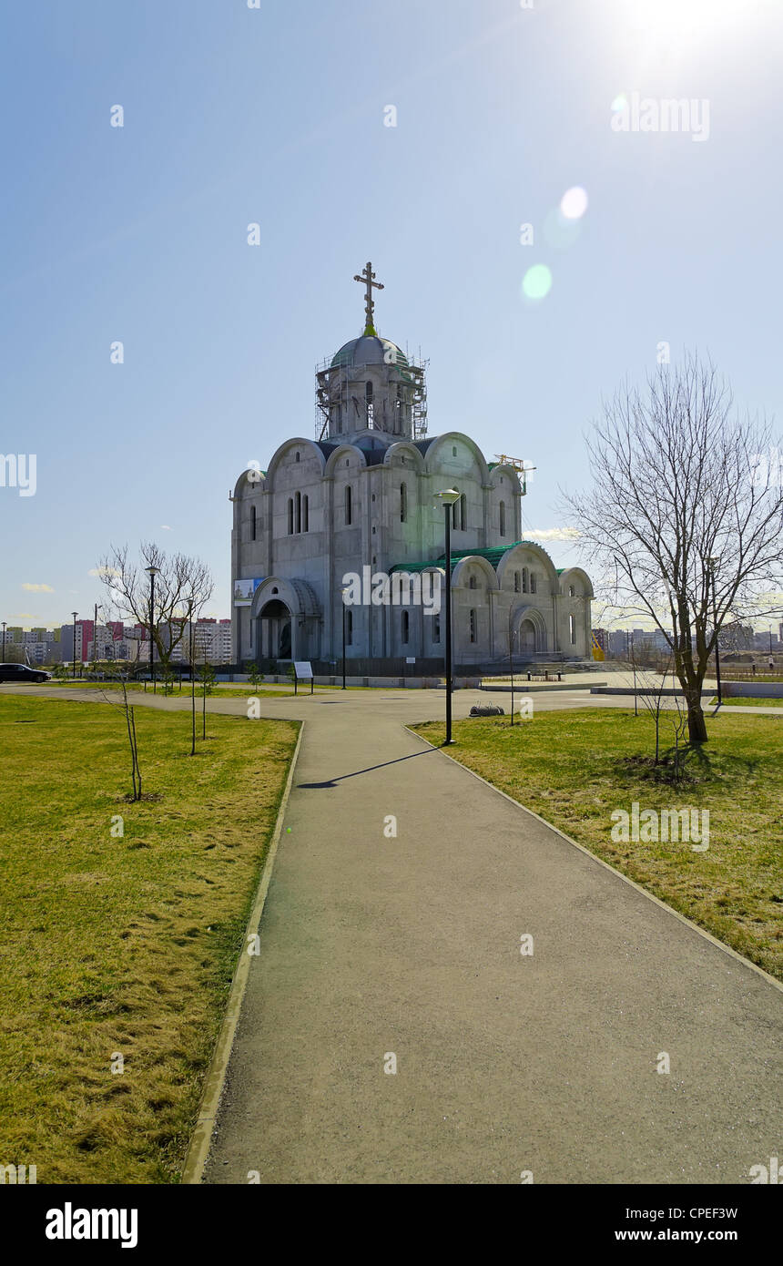 La construction de l'église à Tallinn Banque D'Images