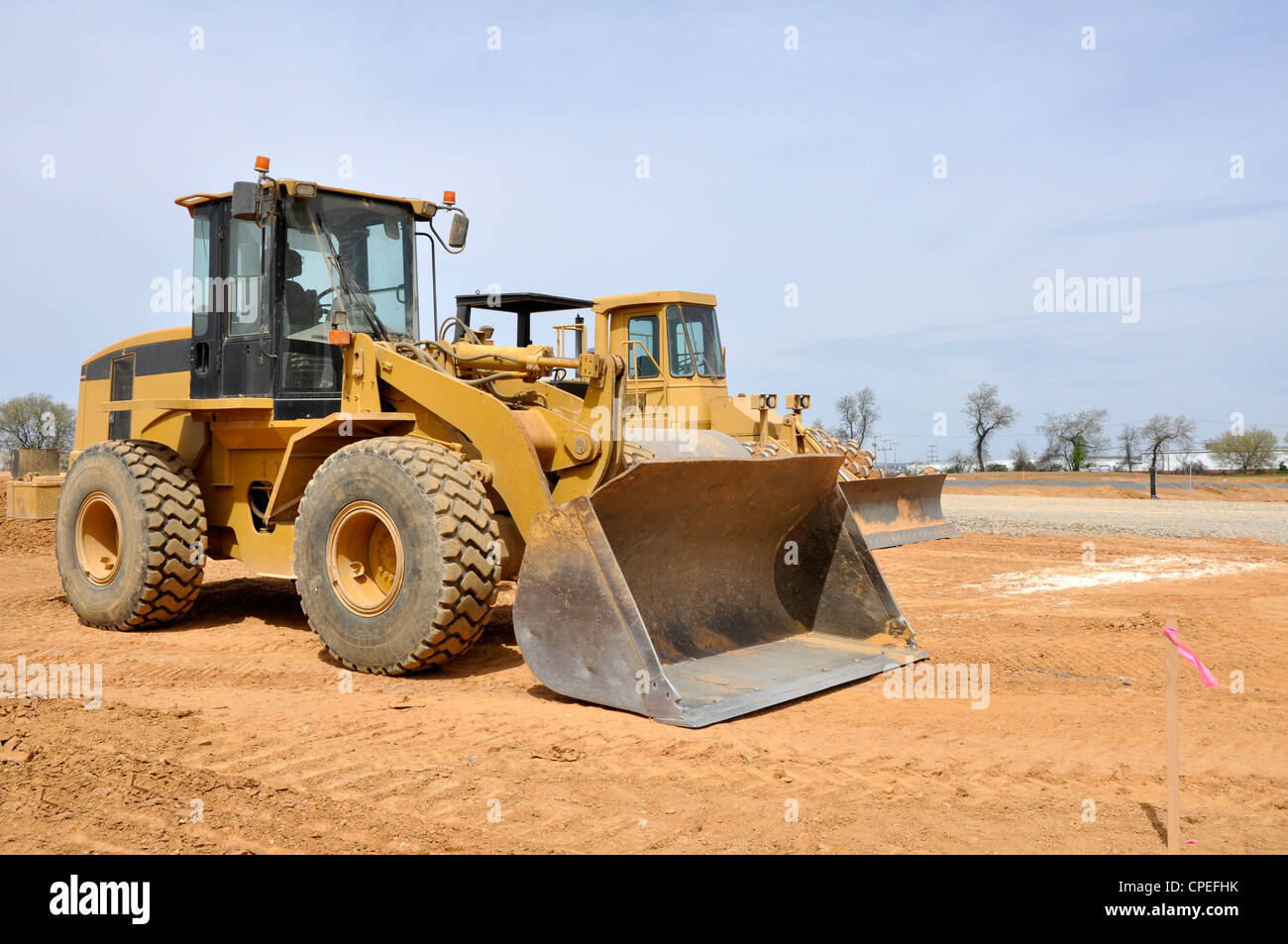 Chargeur frontal, un type de construction véhicule utilisé pour l'excavation Banque D'Images