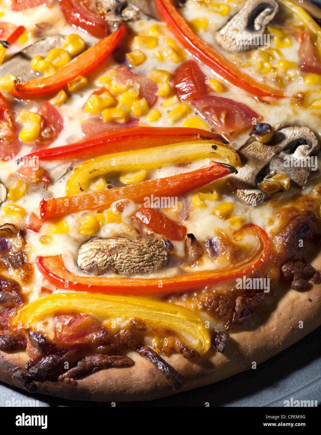 Pizza végétarienne Banque D'Images