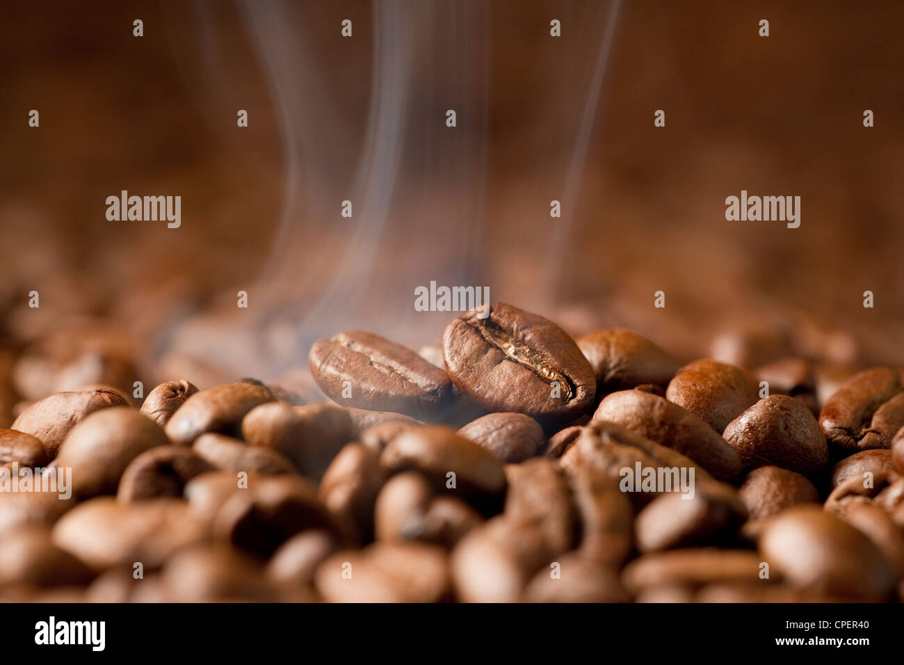 Grain de café chaud Banque D'Images
