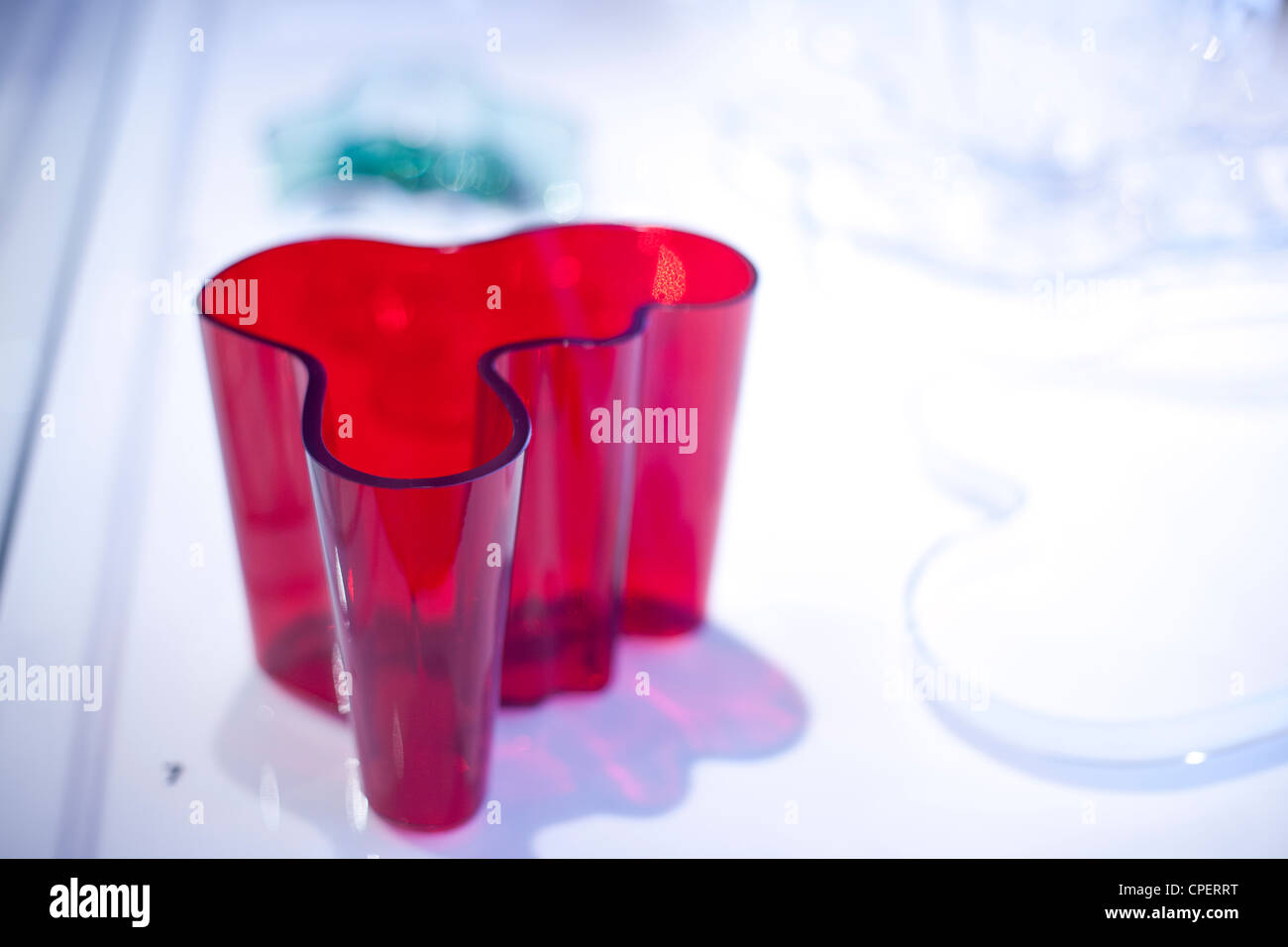 Design en verre et de l'usine finlandaise Littala musée scandinave de la Finlande Banque D'Images