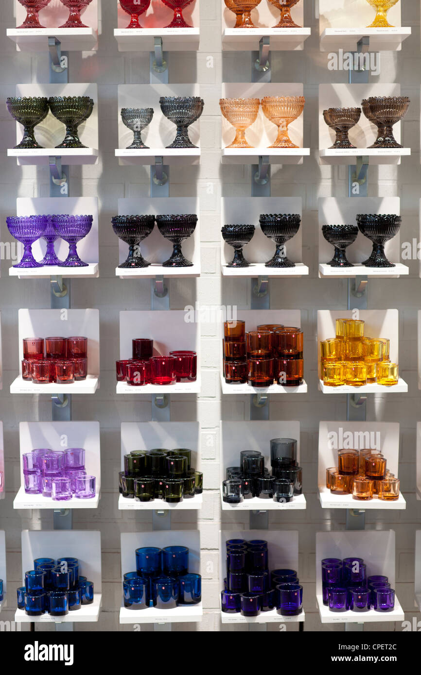 Design en verre et de l'usine finlandaise Littala musée scandinave de la Finlande Banque D'Images