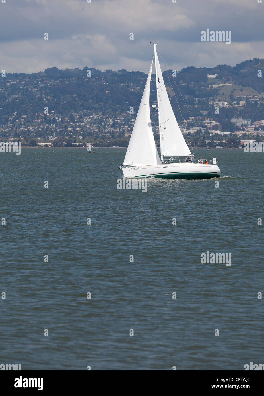 Voilier dans la baie de San Francisco Banque D'Images