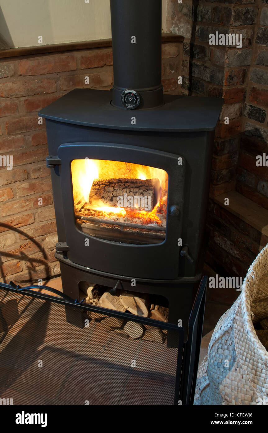 Poêle à bois Banque D'Images