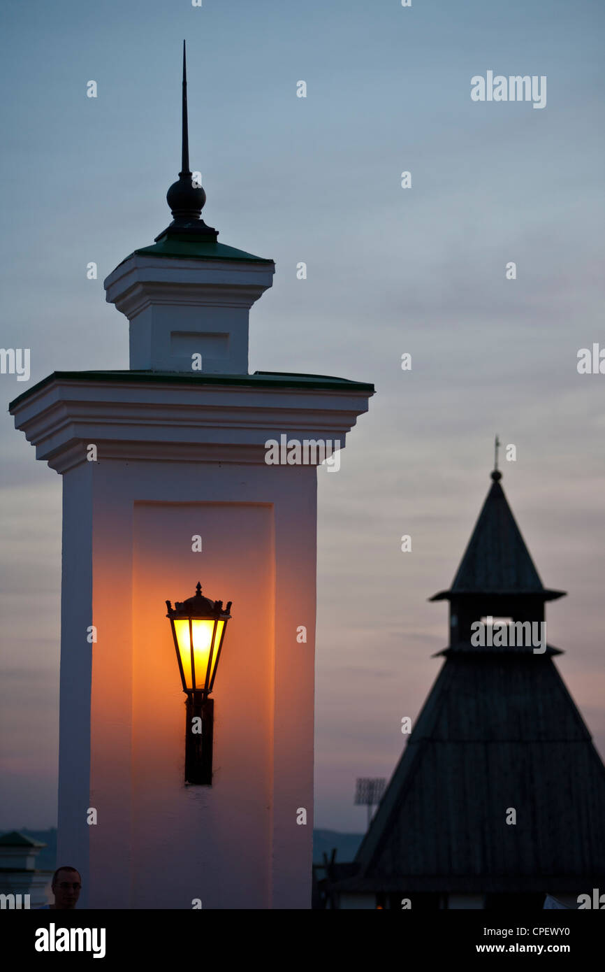 Coucher du soleil sur le Kremlin de Kazan Banque D'Images