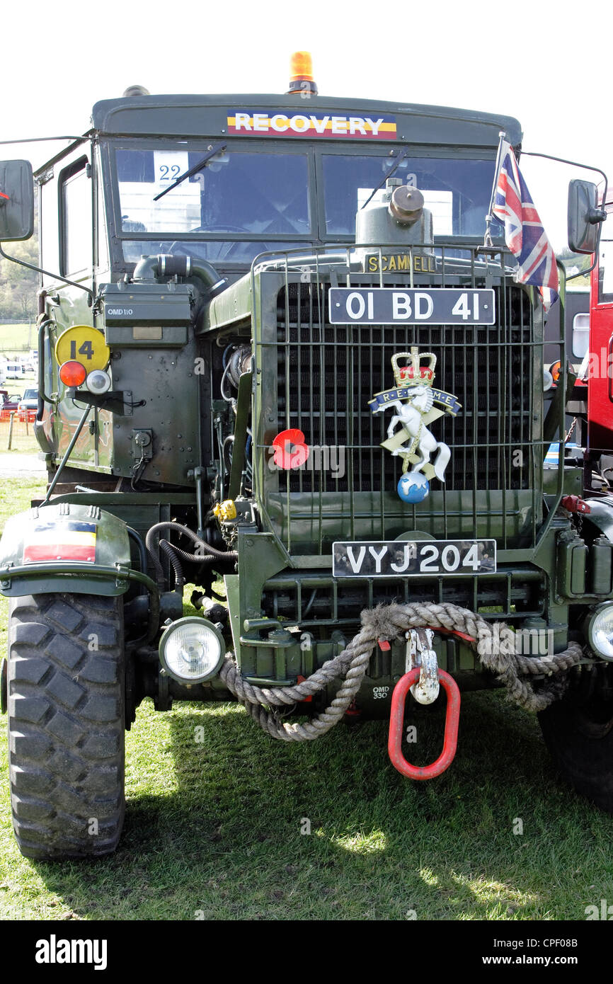 Un ancien combattant lourd chariot récupération REME. Banque D'Images