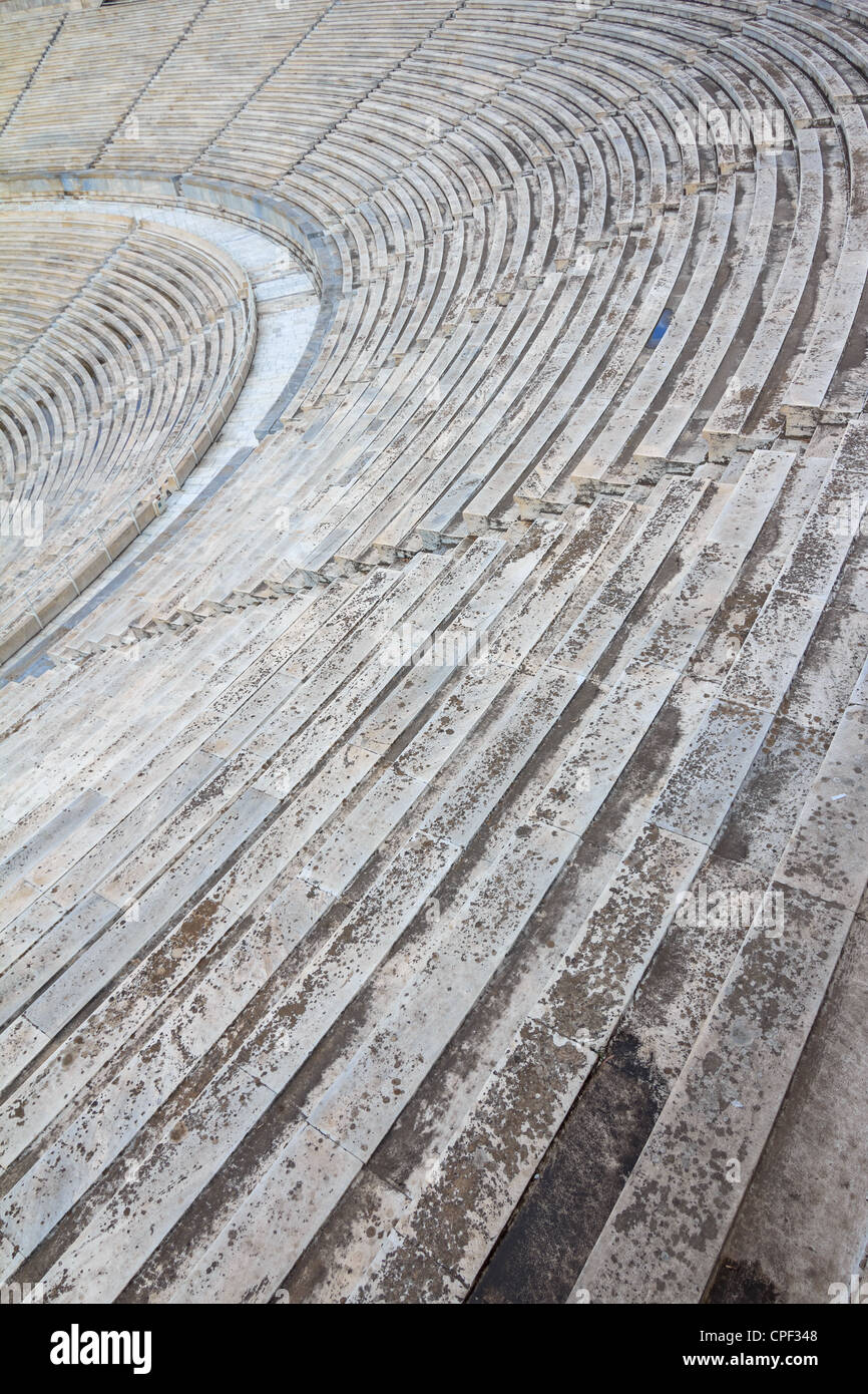 Stade Panathénaïque d'Athènes, Grèce voir sièges Banque D'Images