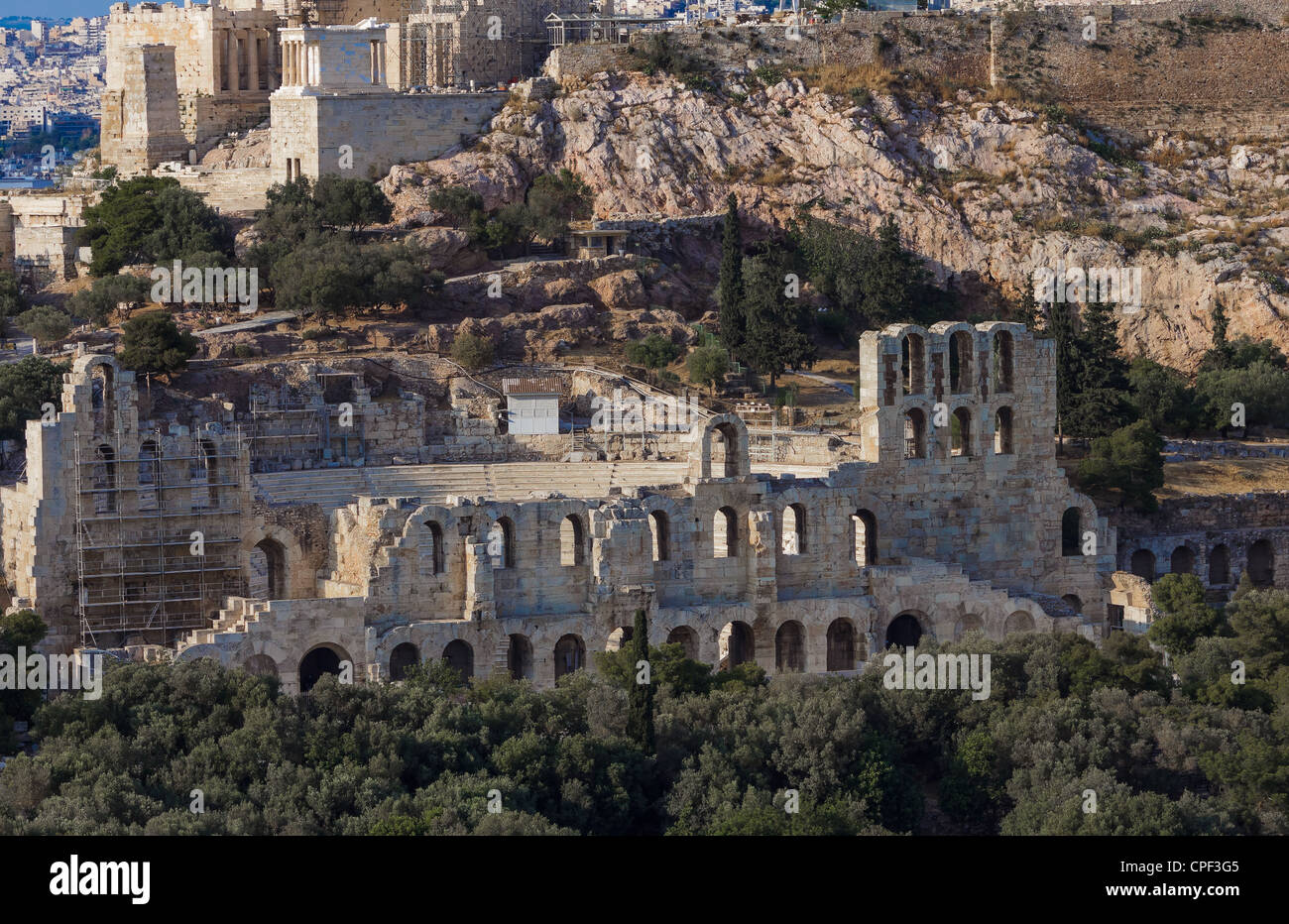 Odéon d'Hérode Atticus à Athènes, Grèce Banque D'Images