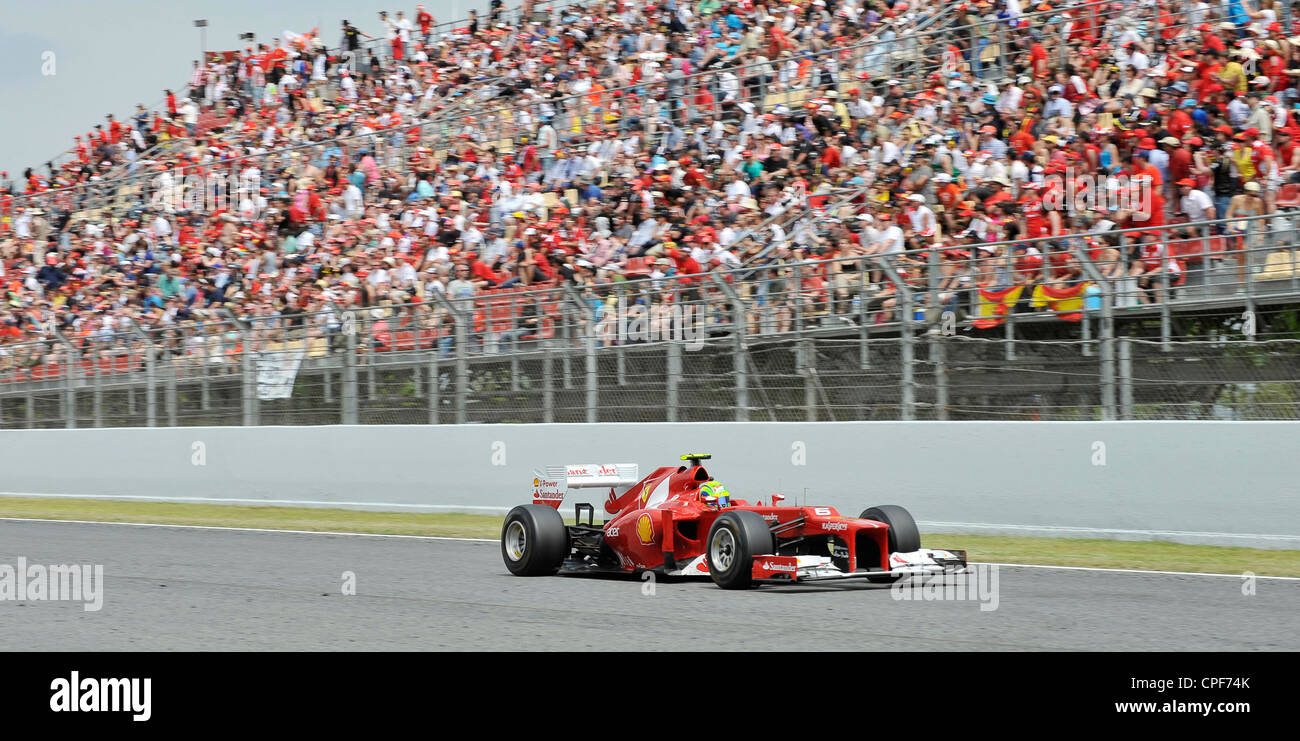 Felipe Massa (BRA) Ferrari F2012 pendant le Grand Prix de Formule 1 d'Espagne 2012 Banque D'Images