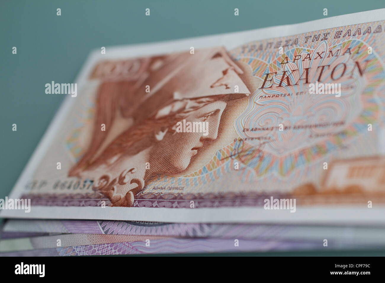 Billets de banque de l'argent monnaie drachme argent monnaie de la Grèce avant d'euros Banque D'Images