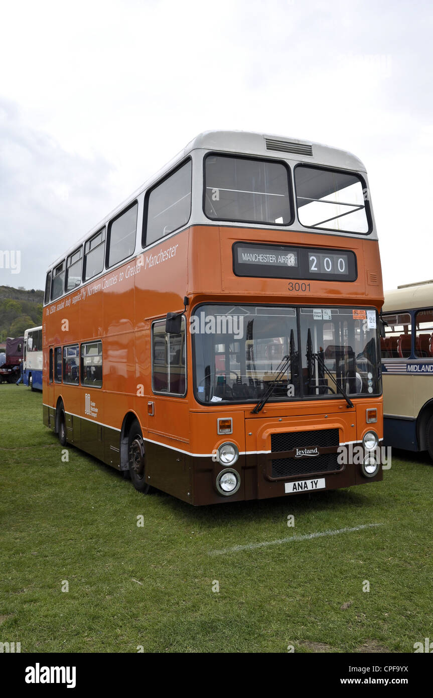 Le Grand Manchester bus Leyland Transport transport au nord du Pays de Galles festival Llandudno Banque D'Images