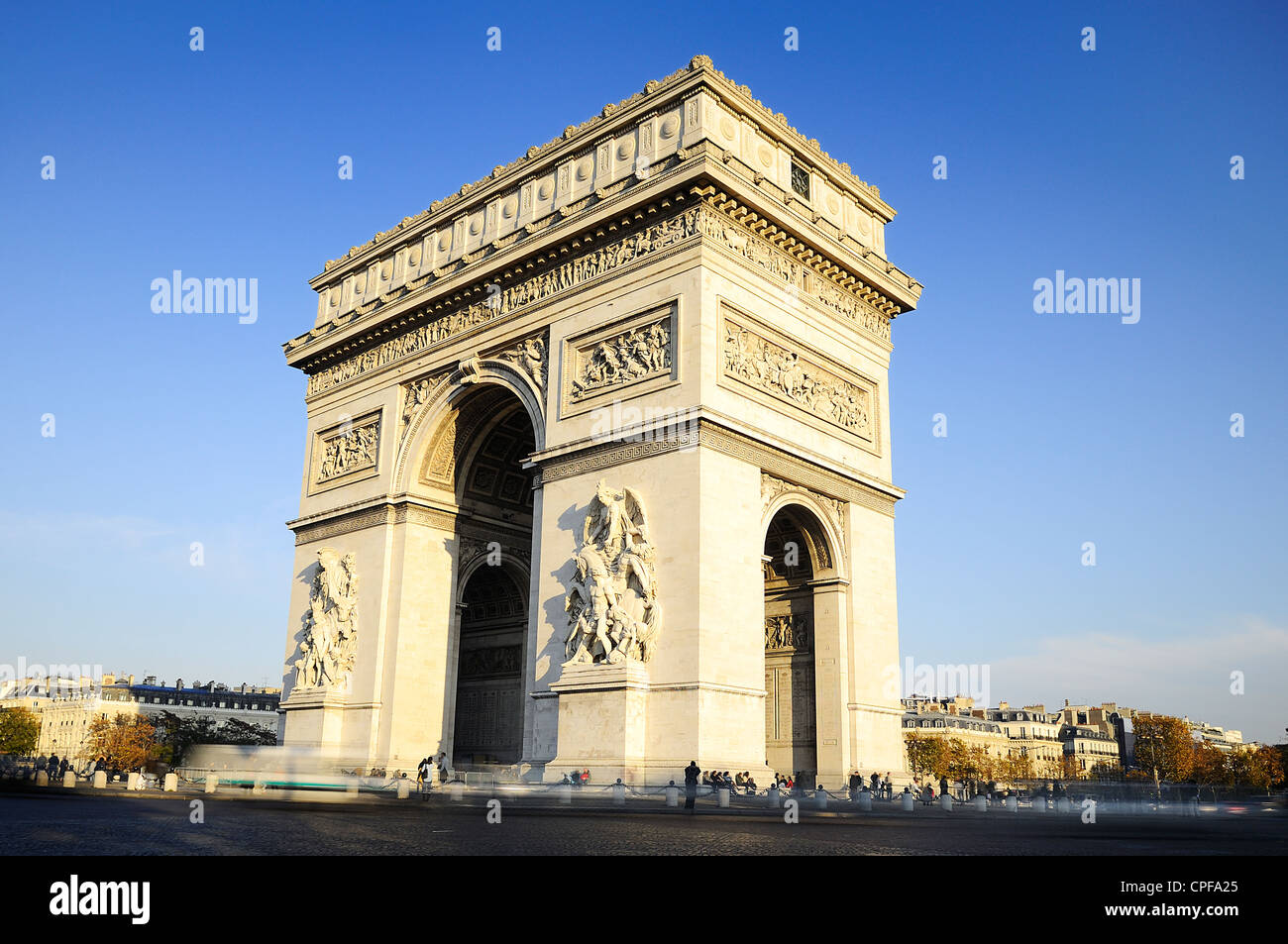 L'Arc de Triomphe sur la place Charles de Gaulle. Paris, France Banque D'Images