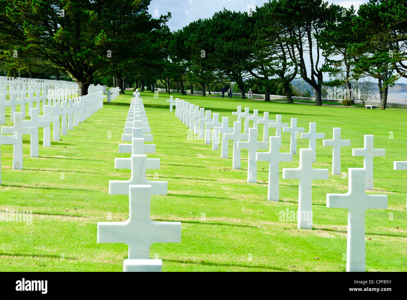 Omaha Beach,des sépultures de guerre des soldats américains qui ont perdu la vie dans la seconde guerre mondiale,une partie de l'invasion des Alliés,Normandie,France,Débarquements Banque D'Images