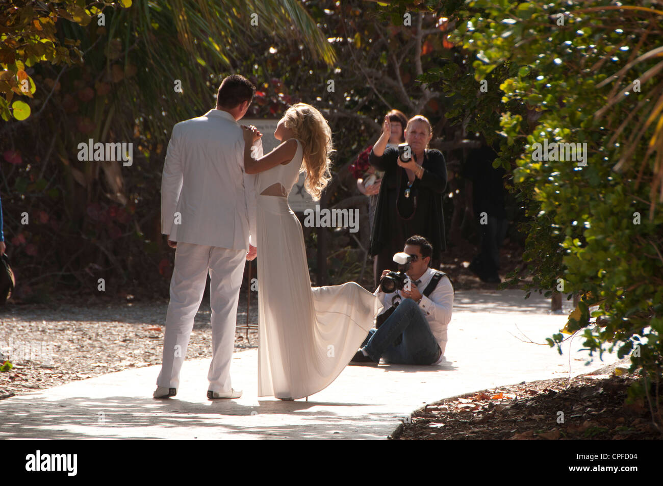 La photographie de mariage. Banque D'Images