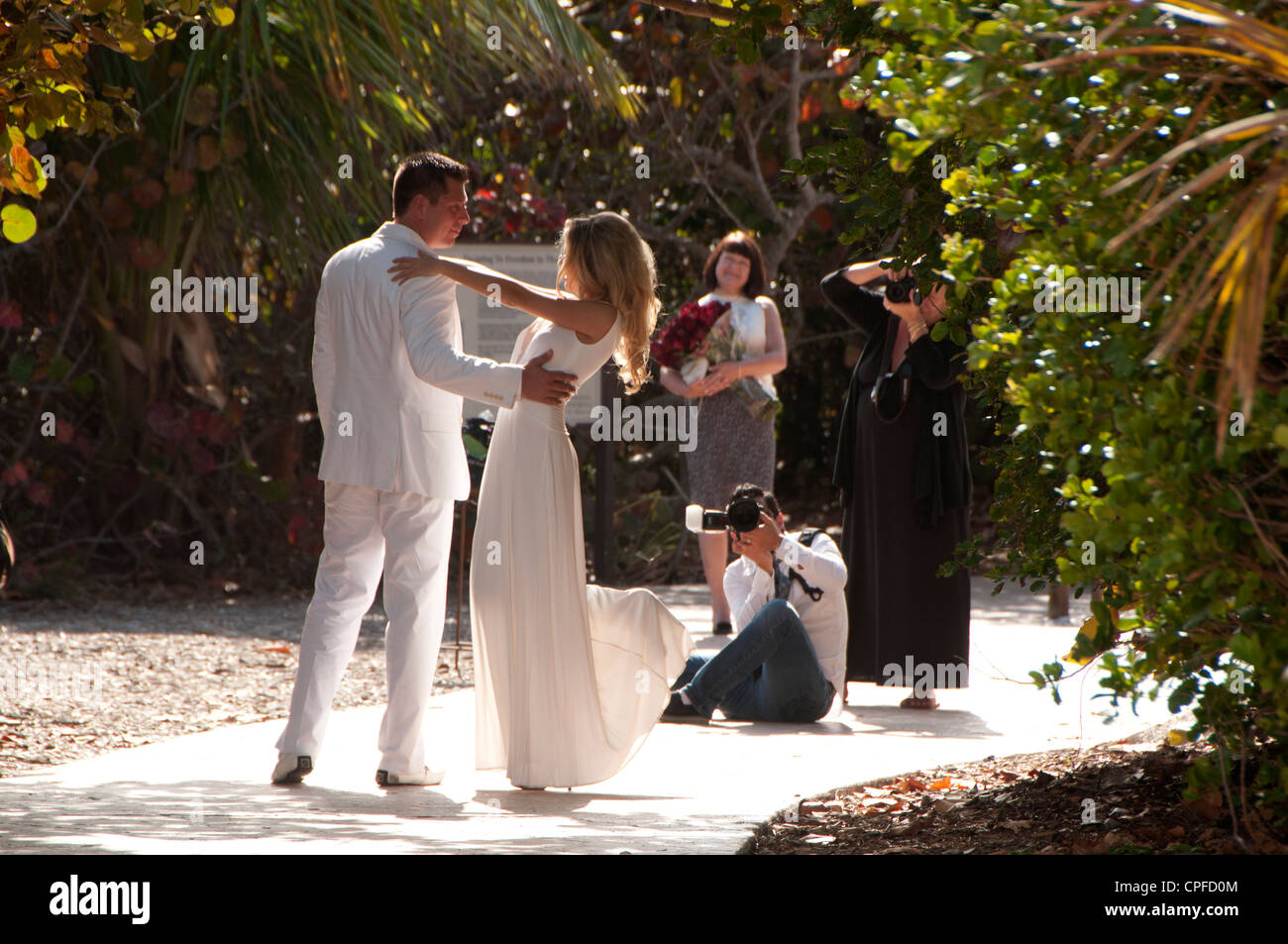 La photographie de mariage. Banque D'Images