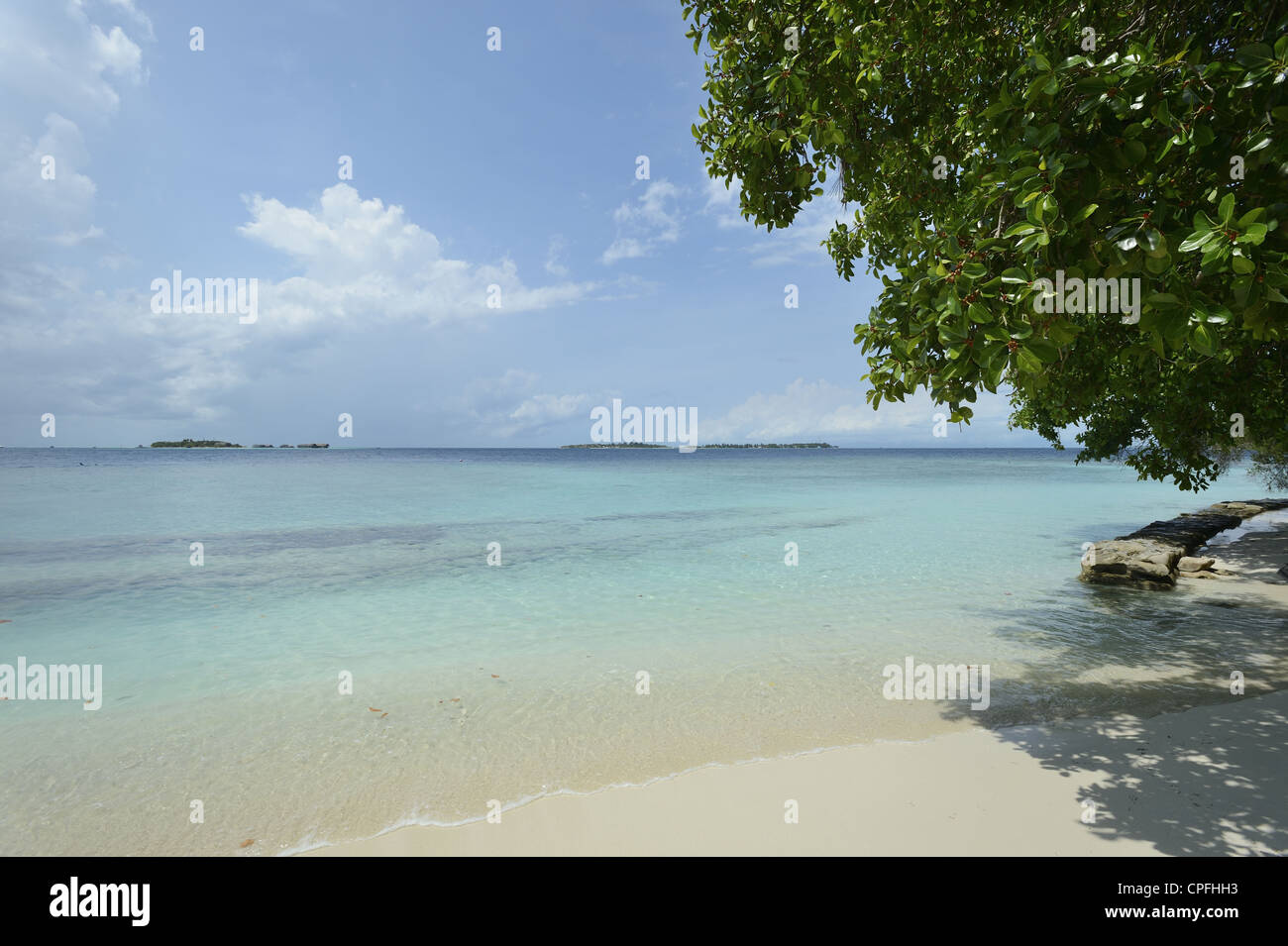 Maldives tropical beach Banque D'Images