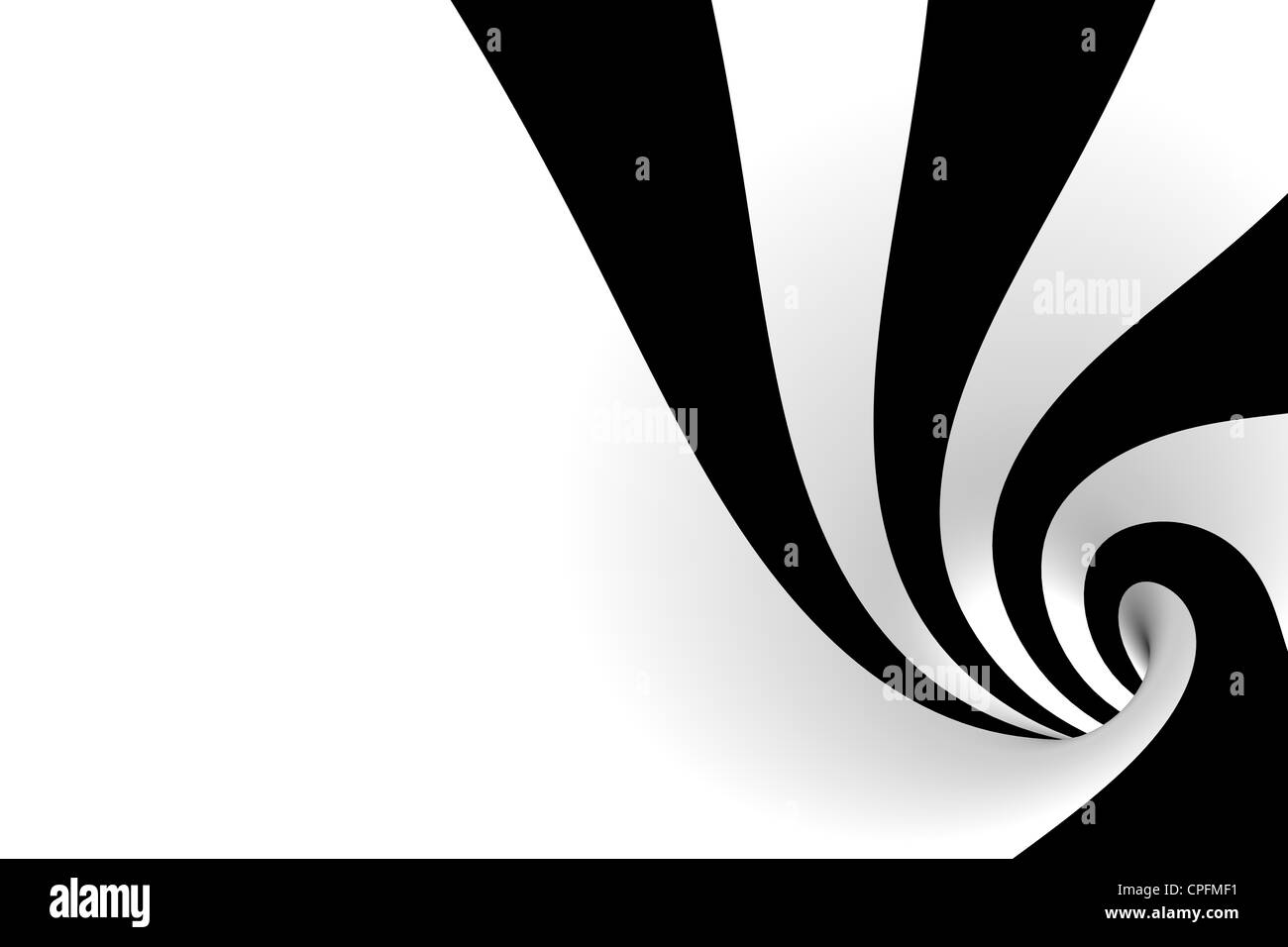Spirale noir et blanc Banque D'Images