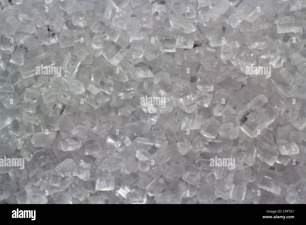 Une macro photo d'un tas de sucre blanc Banque D'Images