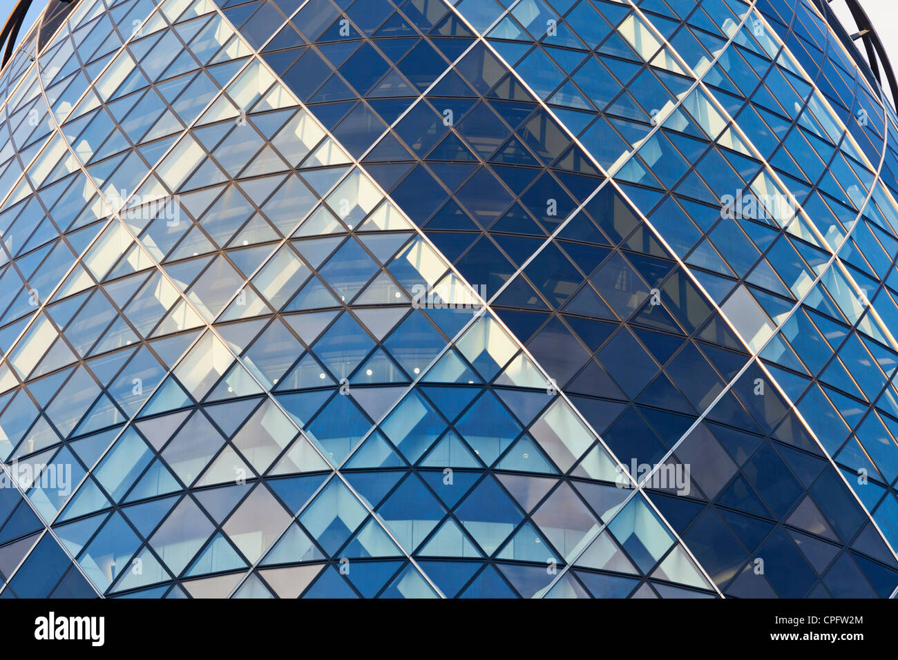 L'Angleterre, Londres, la ville, le détail de l'Édifice Gherkin Banque D'Images