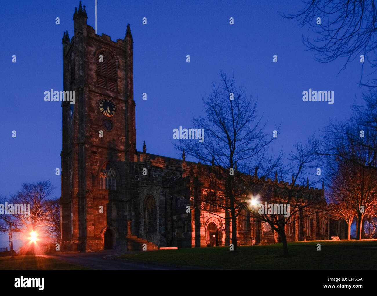 L'Église Priorale Lancaster Angleterre - nom complet de l'église de la Bienheureuse Marie de Lancastre' Banque D'Images