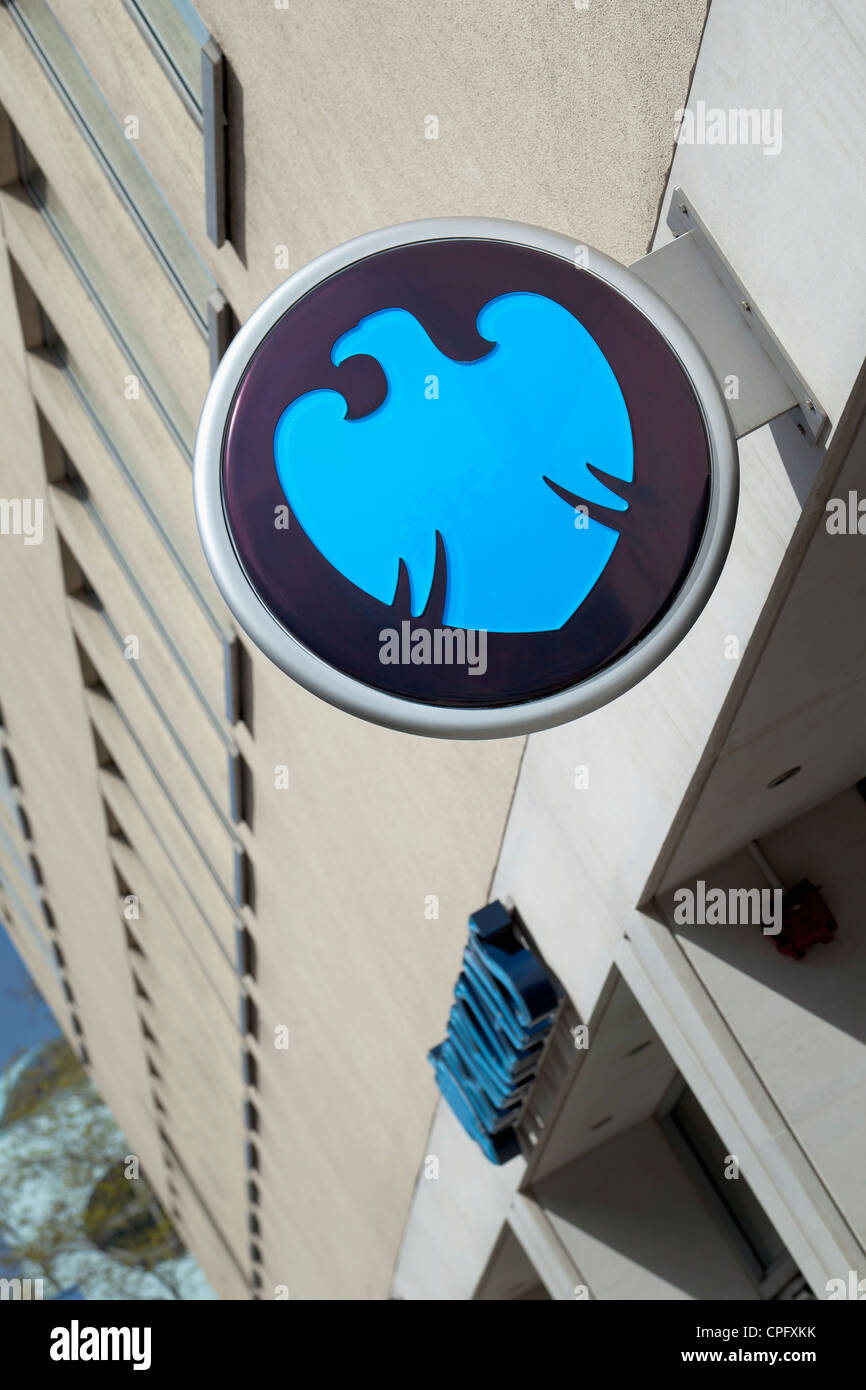 La direction de la Barclays Bank signe, Londres, Angleterre Banque D'Images