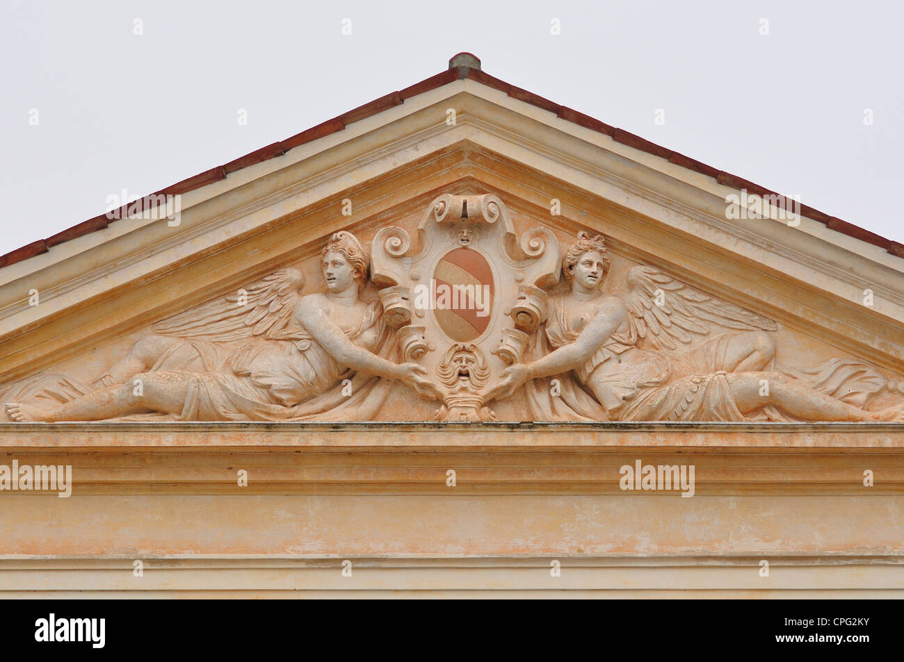 Italie, Vénétie, Fanzolo di Vedelago, Villa Emo, l'architecte Andrea Palladio, Sculpture Banque D'Images