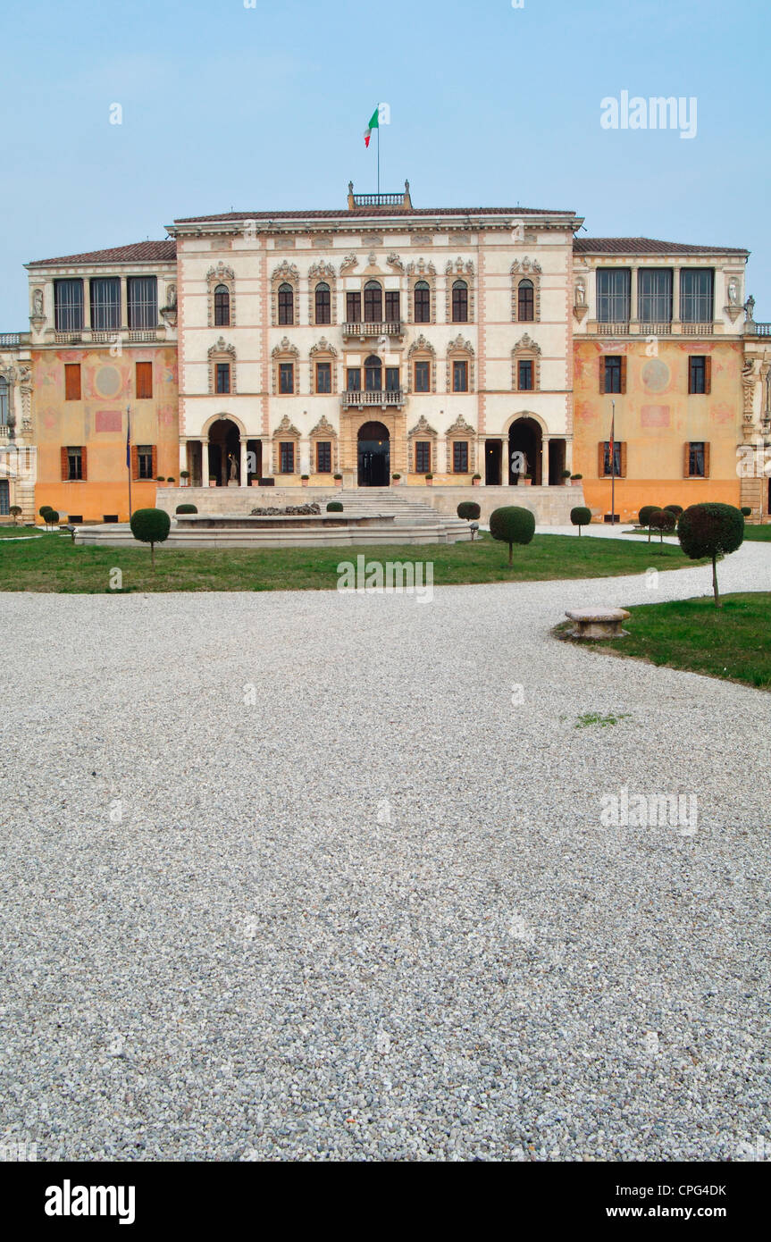 Italie, Vénétie, Piazzola sul Brenta, Villa Contarini par l'architecte Andrea Palladio Banque D'Images